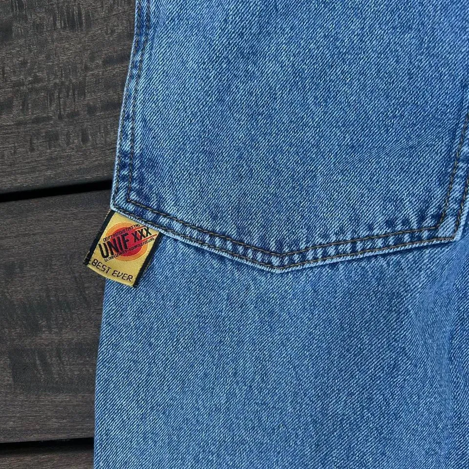 Vintage Y2K UNIF Carpentar Jeans High Rise Blue Medium Wash Denim Pants - Image 3