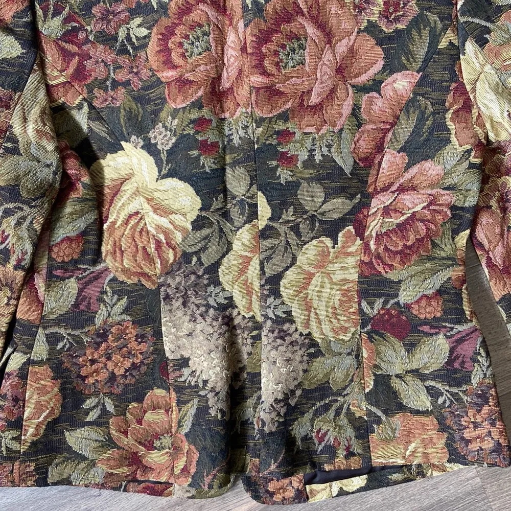 Grace Elements Women’s Brown Floral Career Coat Jacket Blazer Size 4 NWT - Image 5