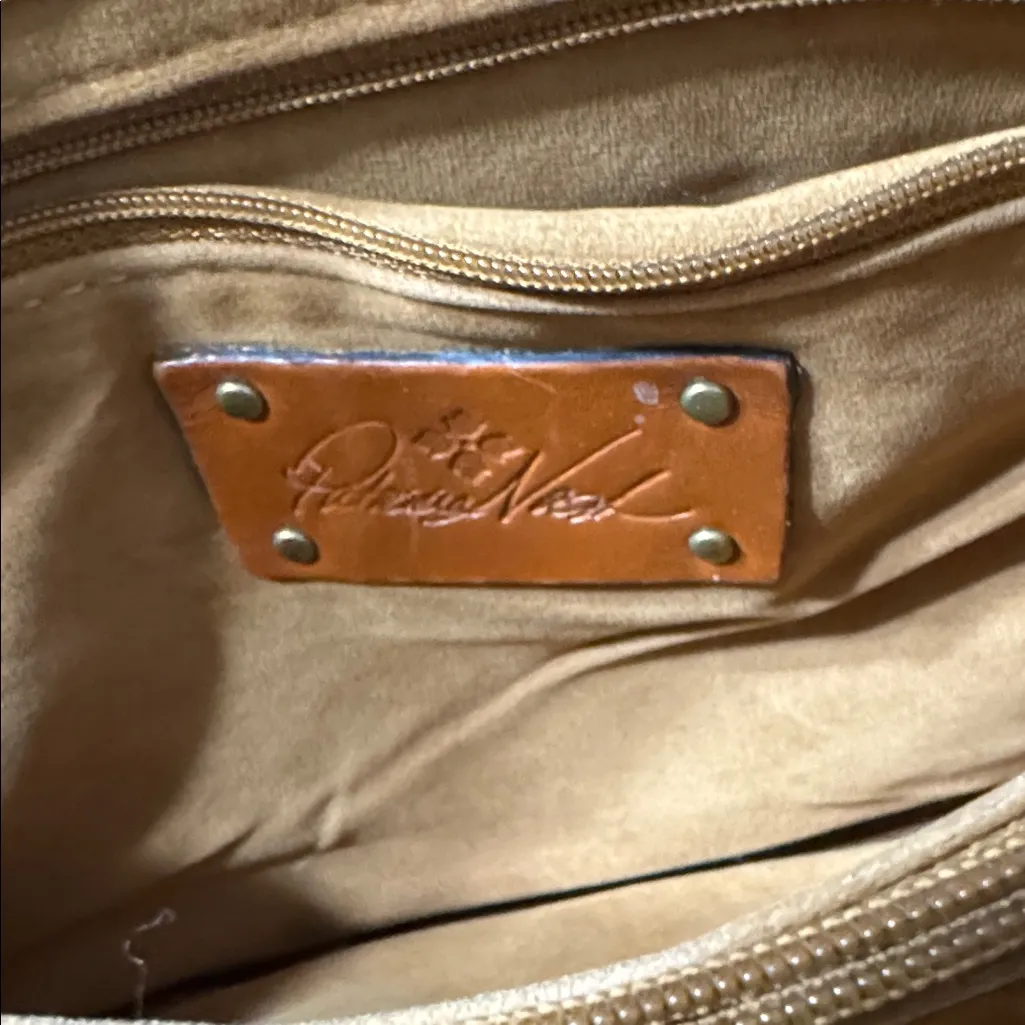 Patricia Nash Cognac Leather Satchel - Image 4