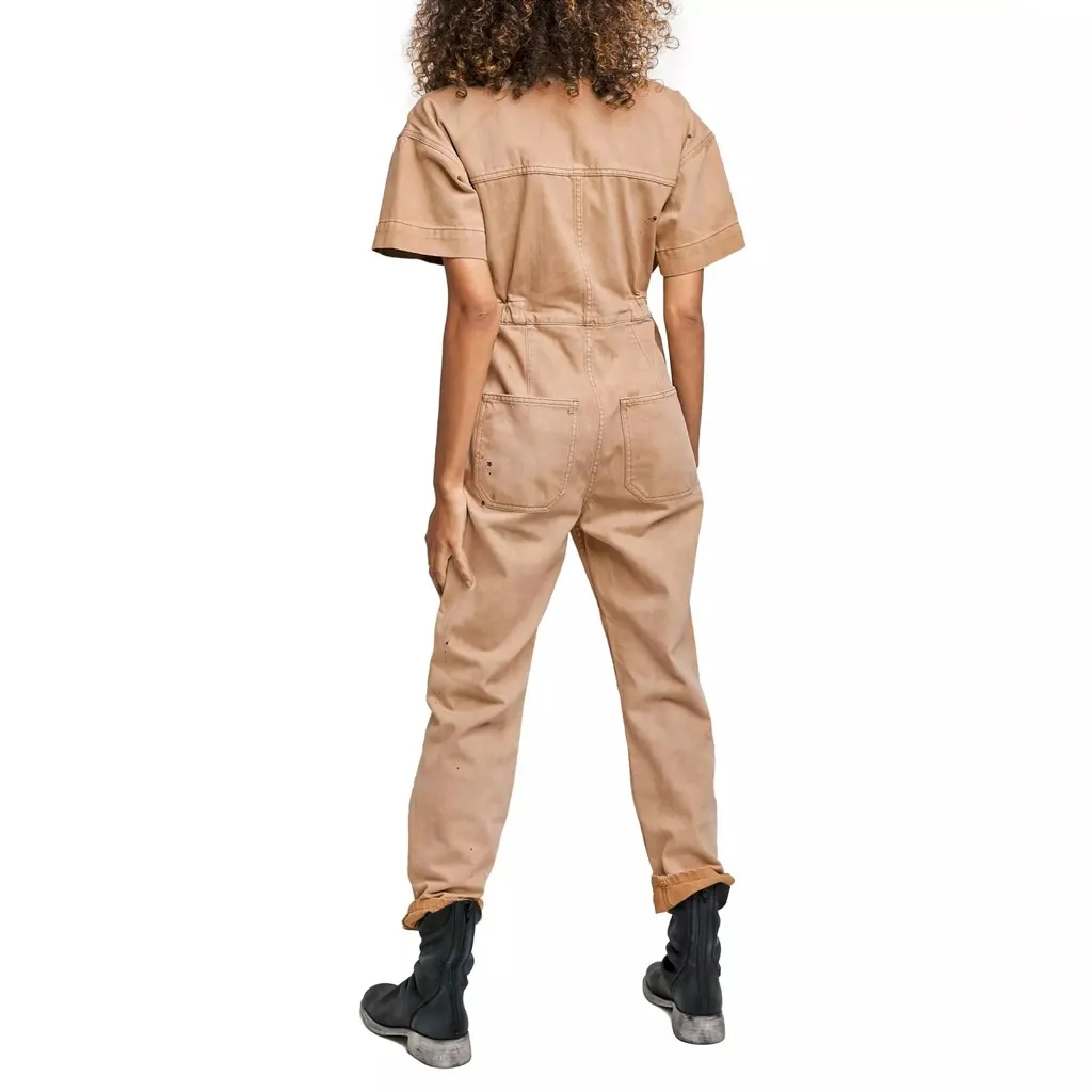 Like New WE THE FREE Marci Jumpsuit "Dirty Ecru" Sz L Boilersuit FREE PEOPLE - Image 3