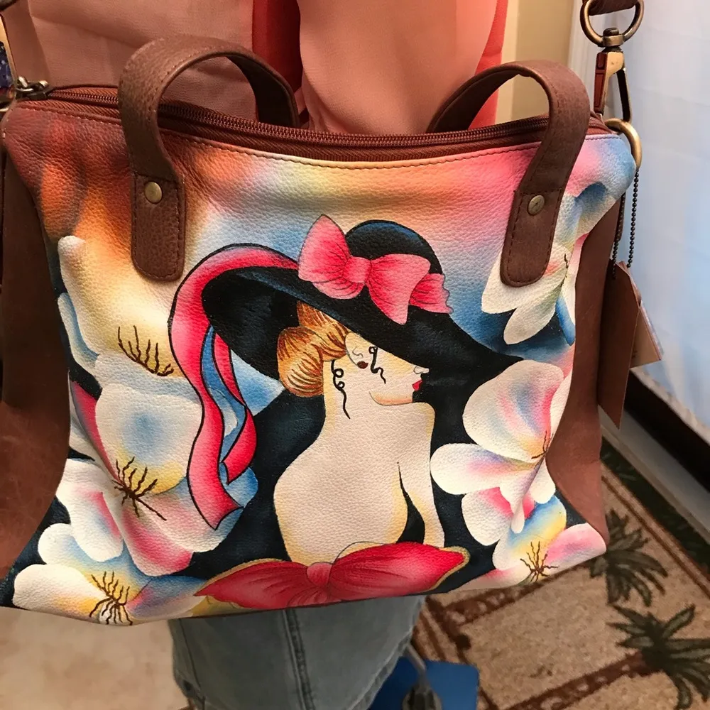 Sukriti Leather Painted Crossbody Bag - Image 11