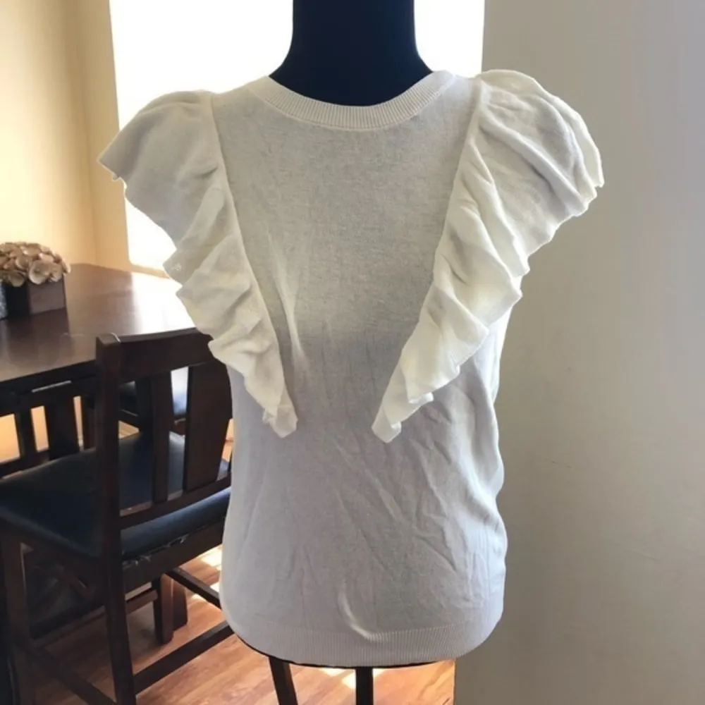 Maison Jules Womens Flutter-Sleeve Pullover Top - Image 2