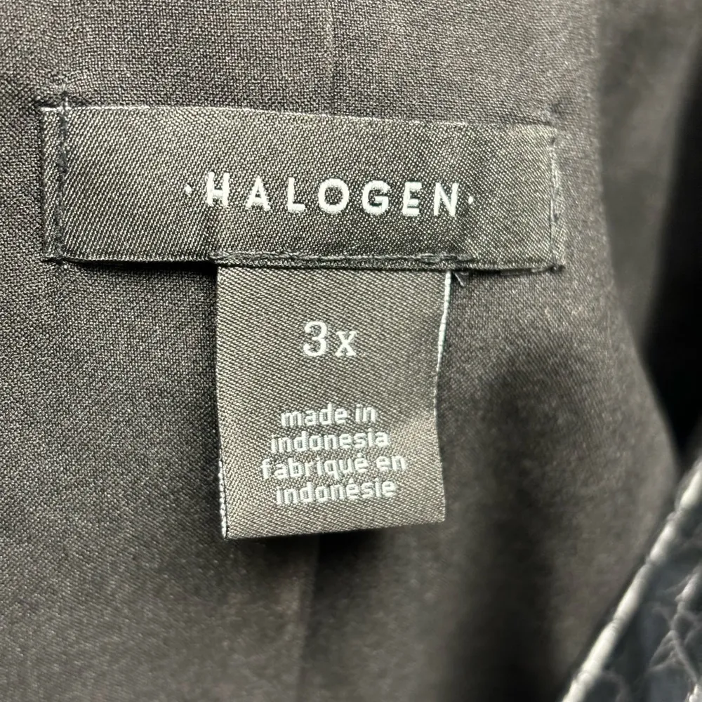 Women’s Halogen Black Croc Embossed Button Down Size 22/24 NWT - Image 10