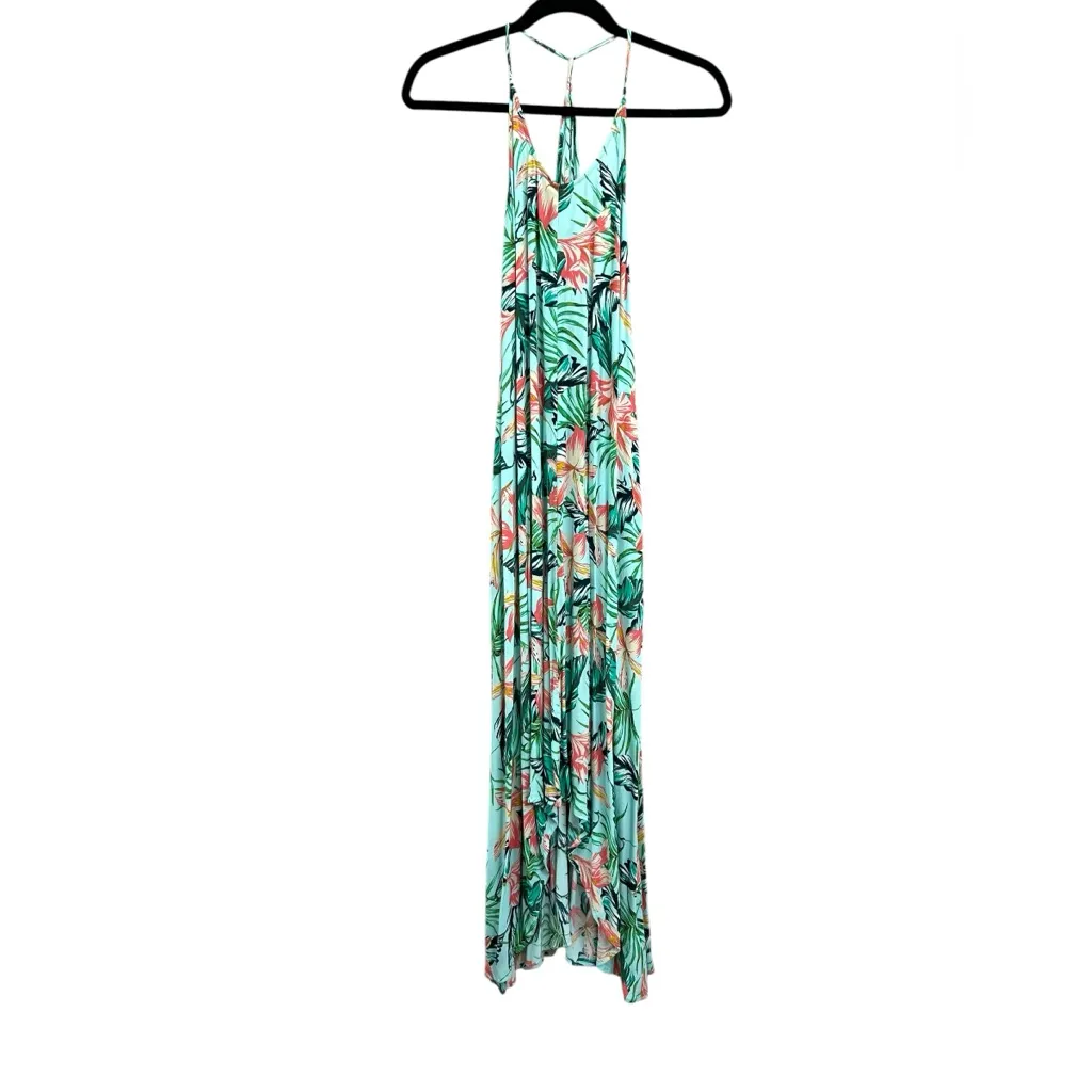 MinkPink Women’s Sunshine Coast Light Blue Floral‎ Print High-Low Dress Sz Small - Image 3