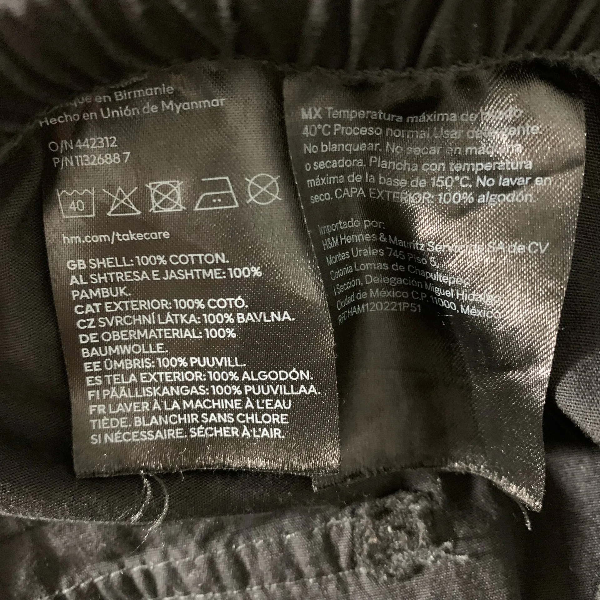 Divided Midi Parachute Cargo Skirt Size Medium Black Drawstring back Slit - Image 4