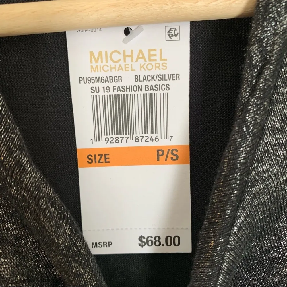 NWT Michael Michael Kors Sparkly Blouse Black - Image 3