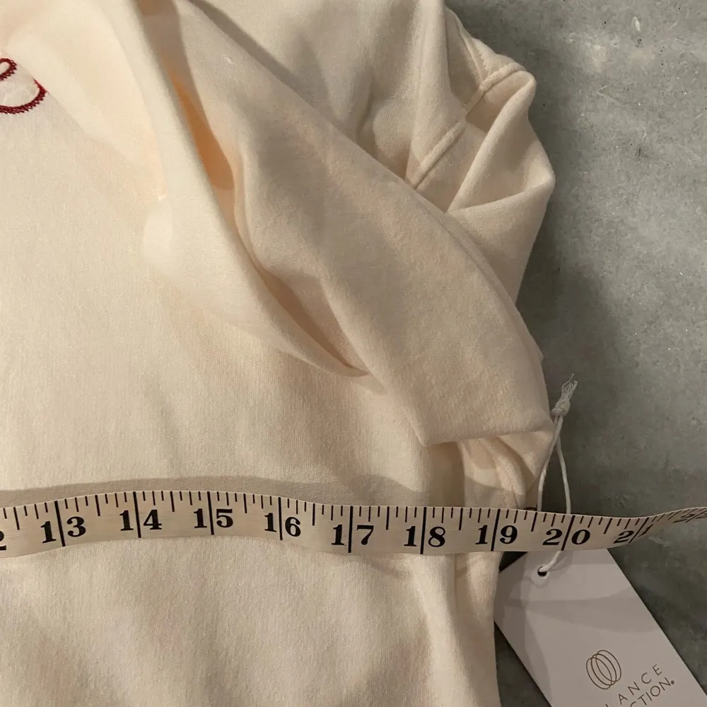NWT Balance Collection Size S Cream Embroidered Ombré Love Soft Crew Sweatshirt - Image 10