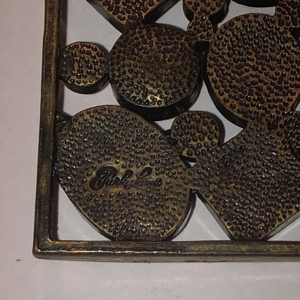 Park Lane Bronze & Amber Gemstone Rectangular Boho Pendant - Image 4