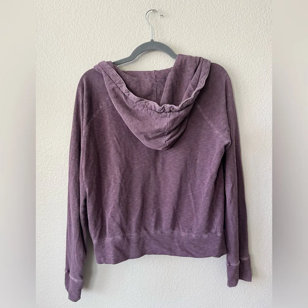 James Perse Vintage 100% Cotton Terry Purple Hoodie Women's Size S - Image 4