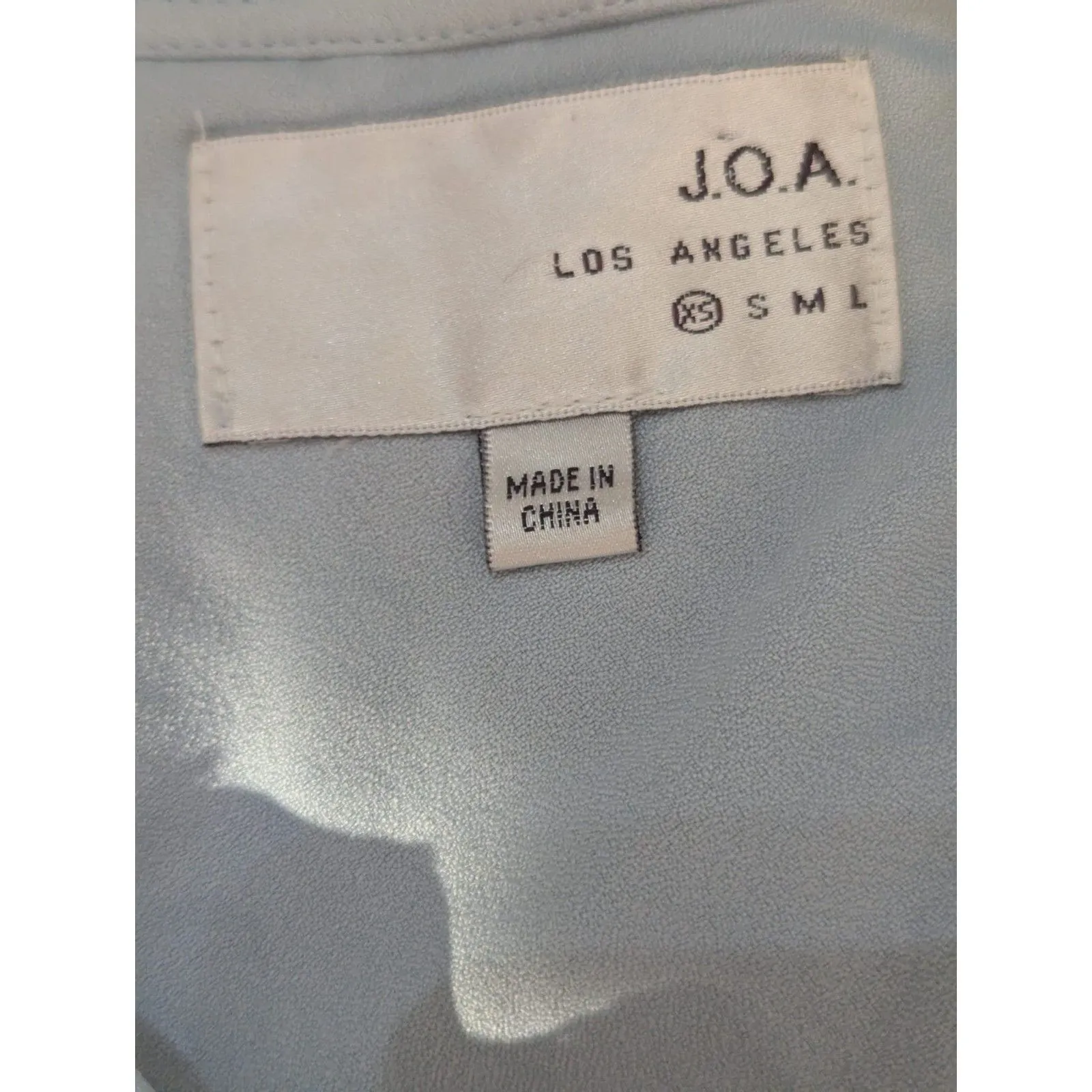 J.O.A. Los Angeles XS Lace Tank Top Light Blue V-Neck Sleeveless Contemporary - Image 2