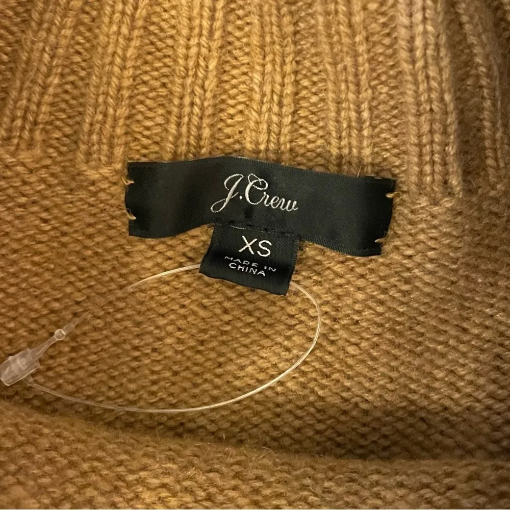 J. Crew Lambswool Rhinestone Embellished Mockneck Knit Sweater XS - Image 5