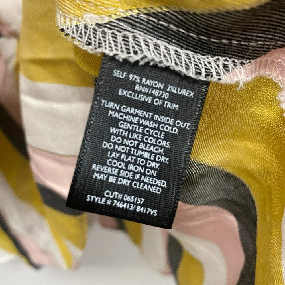 Eci womens v neck multi striped tops blouse size Large new with tag NWT - Image 11