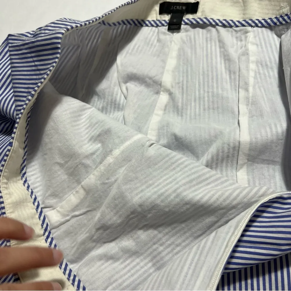 J. Crew Cuffed pant in shirting stripe wide leg size 0 - Image 11