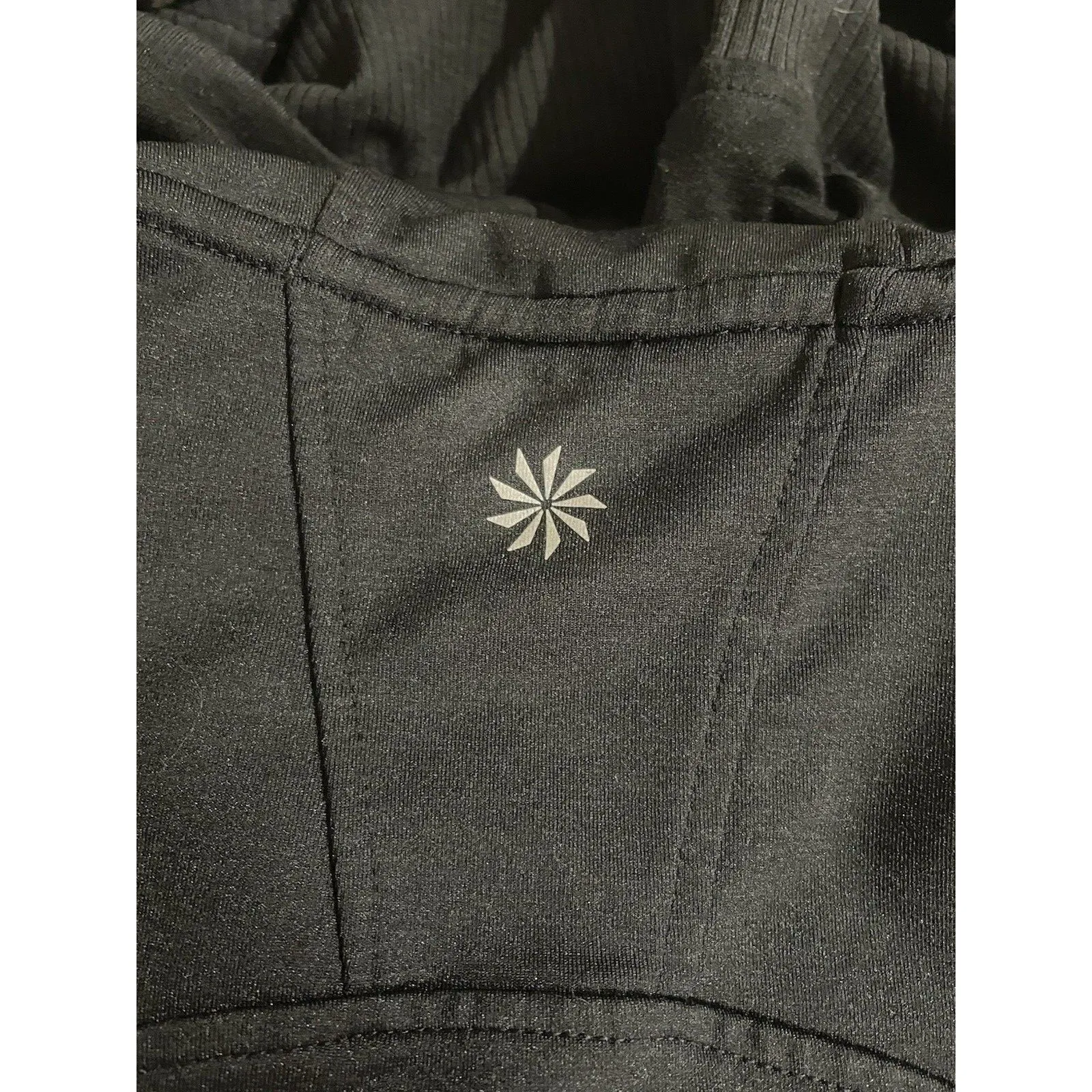 ATHLETA Zippy Jacket Hoodie Black Women's Medium Full Zip Jacket Workout - Image 7