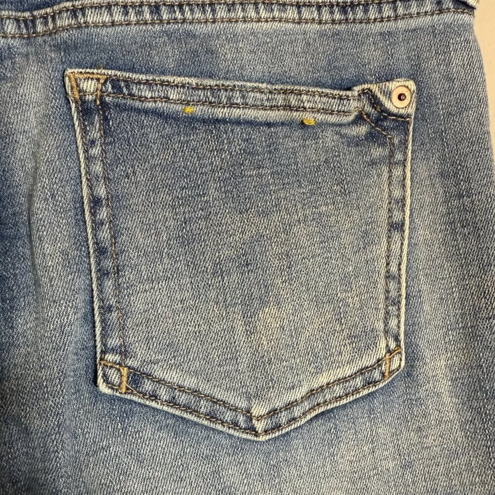 Pilcro Anthropologie Slim Boyfriend Distressed Jeans Women's 26 Blue Side Stripe - Image 14