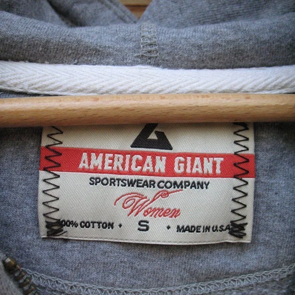 American Giant Classic Zip Front Hoodie Jacket Gray - Image 9