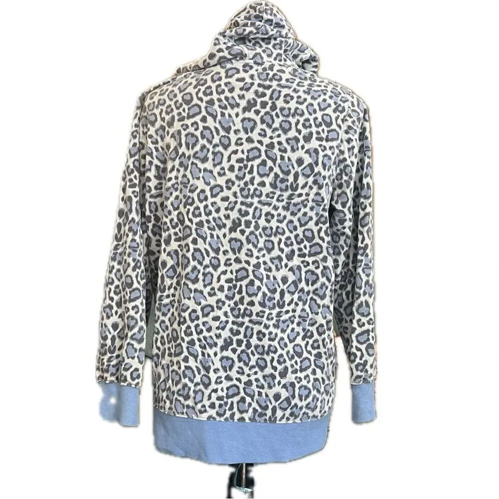 All American comfort women’s size small full‎ zip leopard print hoodie - Image 3
