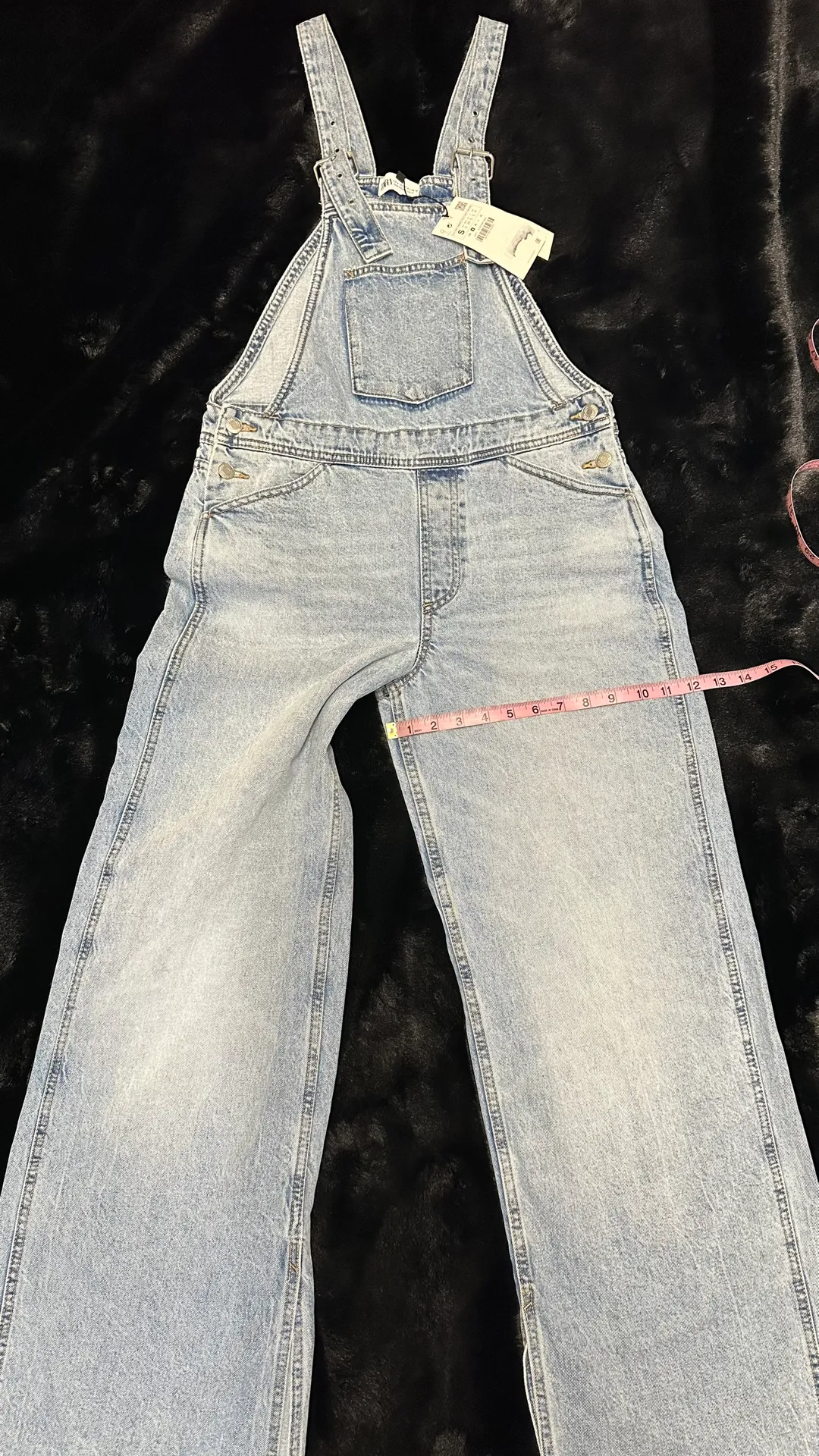 Blue Denim Oversized Overall Jumpsuit - Image 7