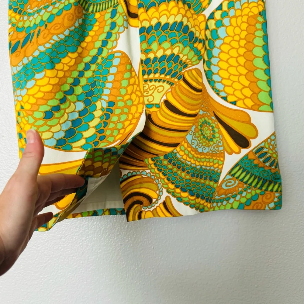 Trina Turk for Banana Republic Blue Pisces Printed Cora Strapless Dress Size 0 - Image 9