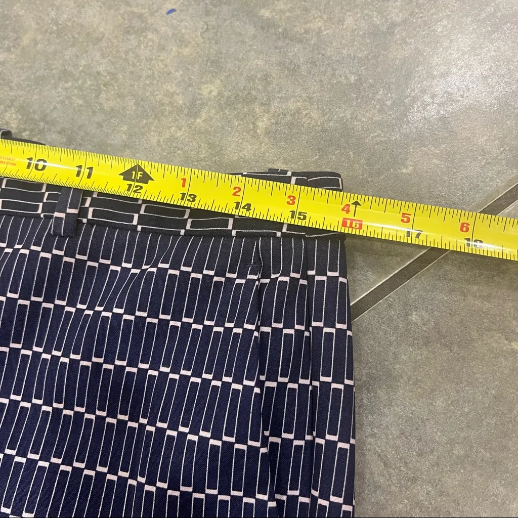 Theory Demitria Womens 6 Blue Wool Straight Pant Preppy Old Money Career 32*32” - Image 9