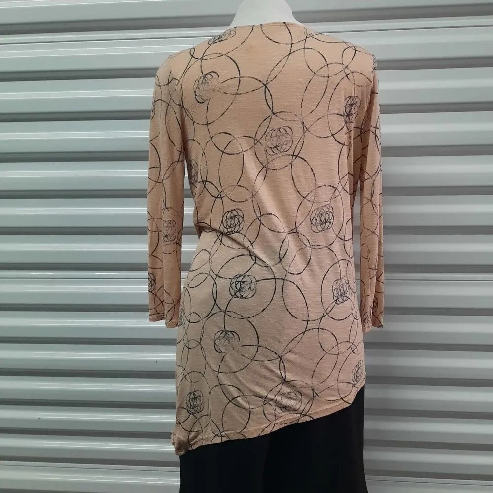 Chelsea & Violet Top Tunic Womens Size Small Long Sleeve Asymmetrical Blouse - Image 2