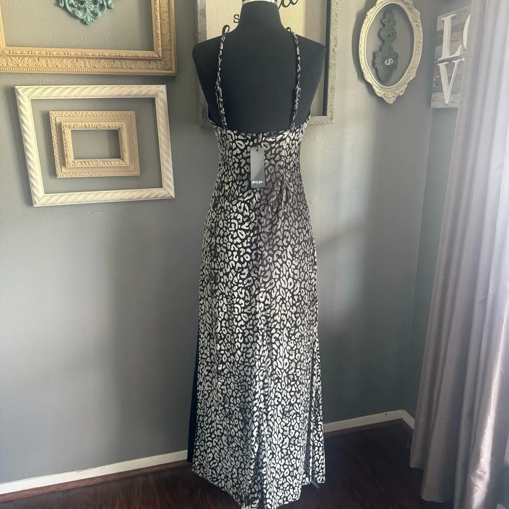 Nasty Gal Halterneck Animal Devore Maxi Dress - Image 4