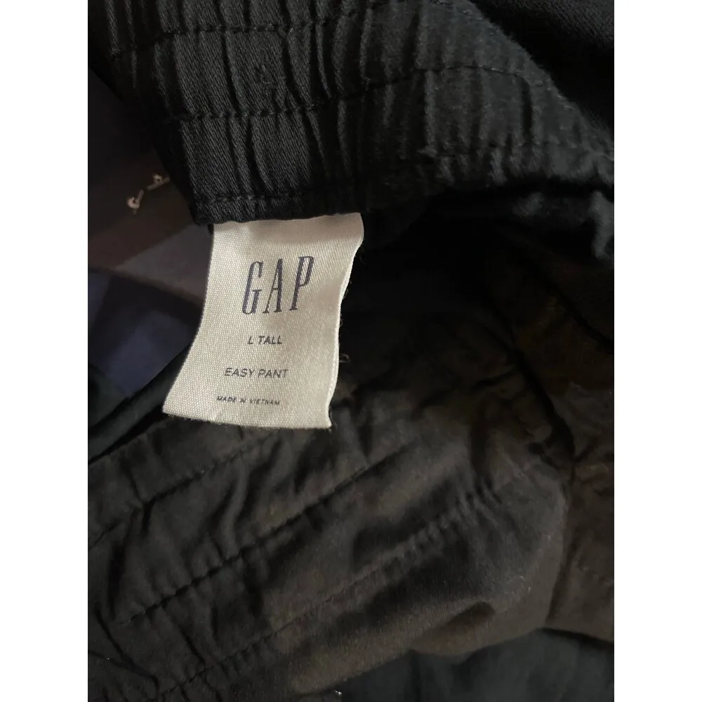 GAP Womens Easy Straight Pull-on Pants True Black Size Large Tall New With Tags - Image 8