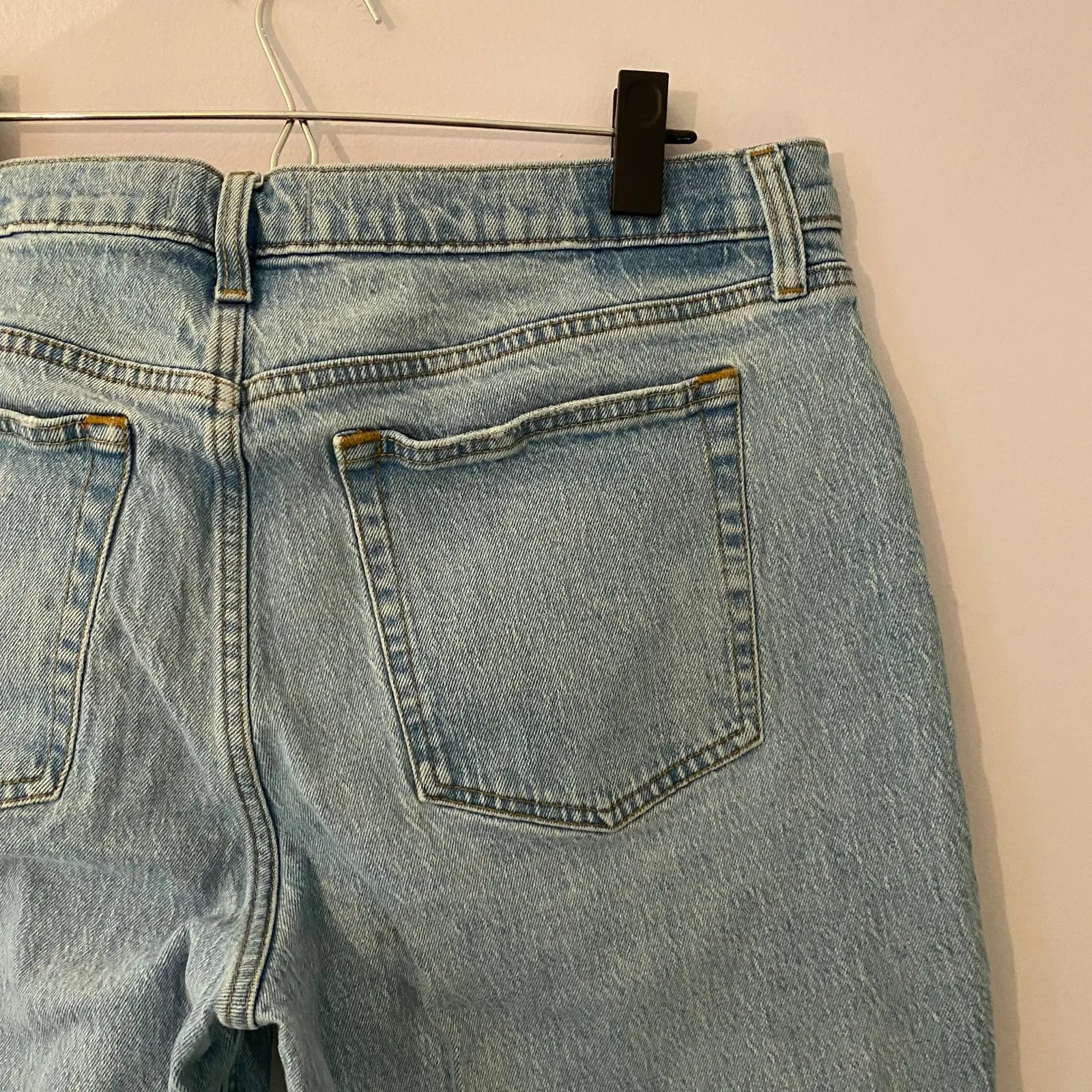 Abercrombie & Fitch The Baggy Low Rise Jeans Light Wash Wide Leg Women's 32 / 14 - Image 8