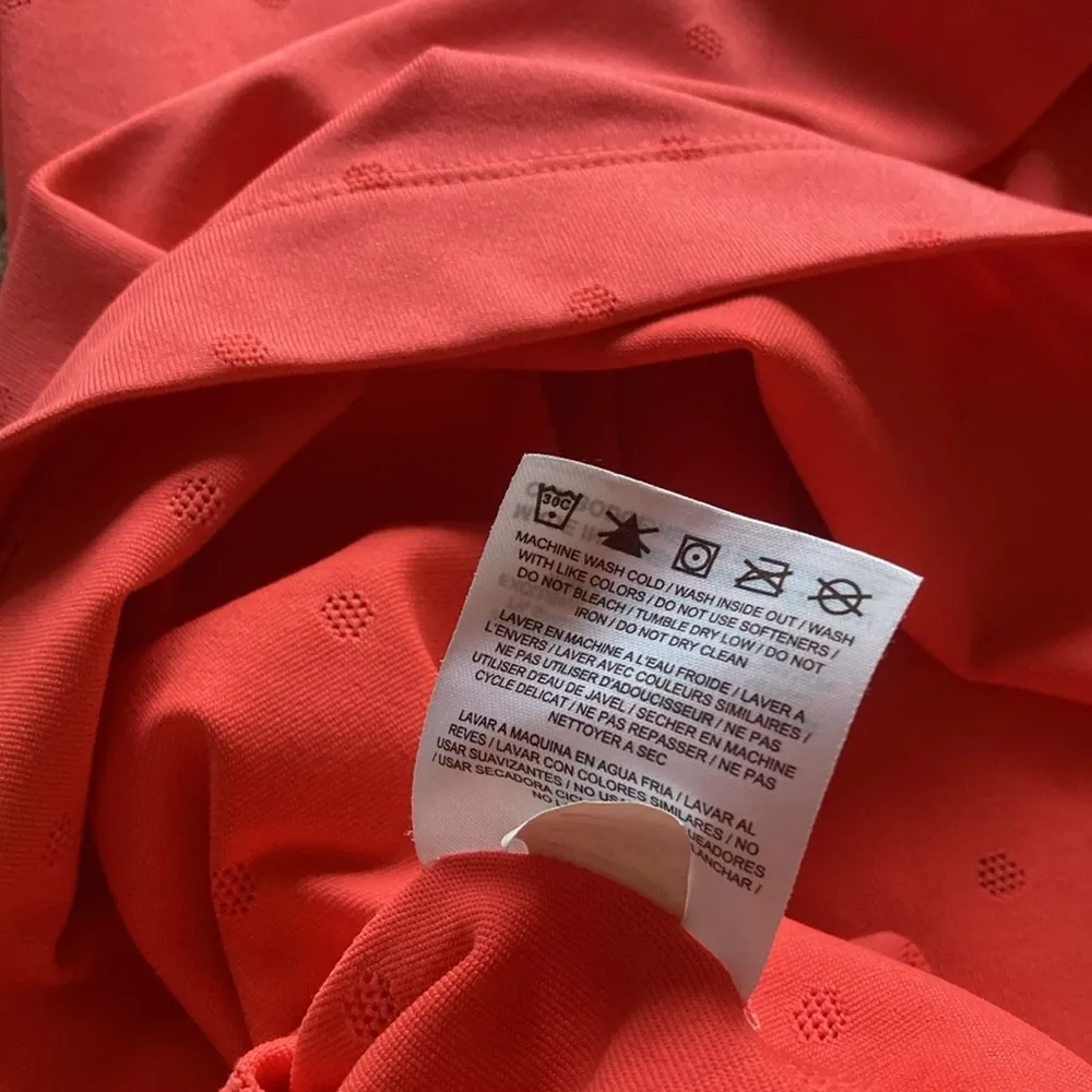 Nike Golf Dri-FIT Polo Shirt Coral Pink Size Medium Like New Dots Vented Pink - Image 9