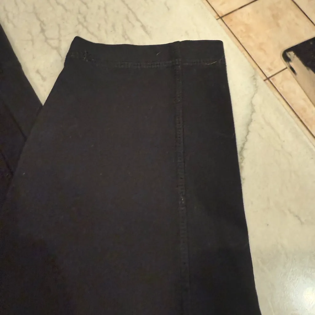 Danskin Black High Rise Leggings w/ Side Pockets XL Full Length Brushed Soft EUC - Image 8