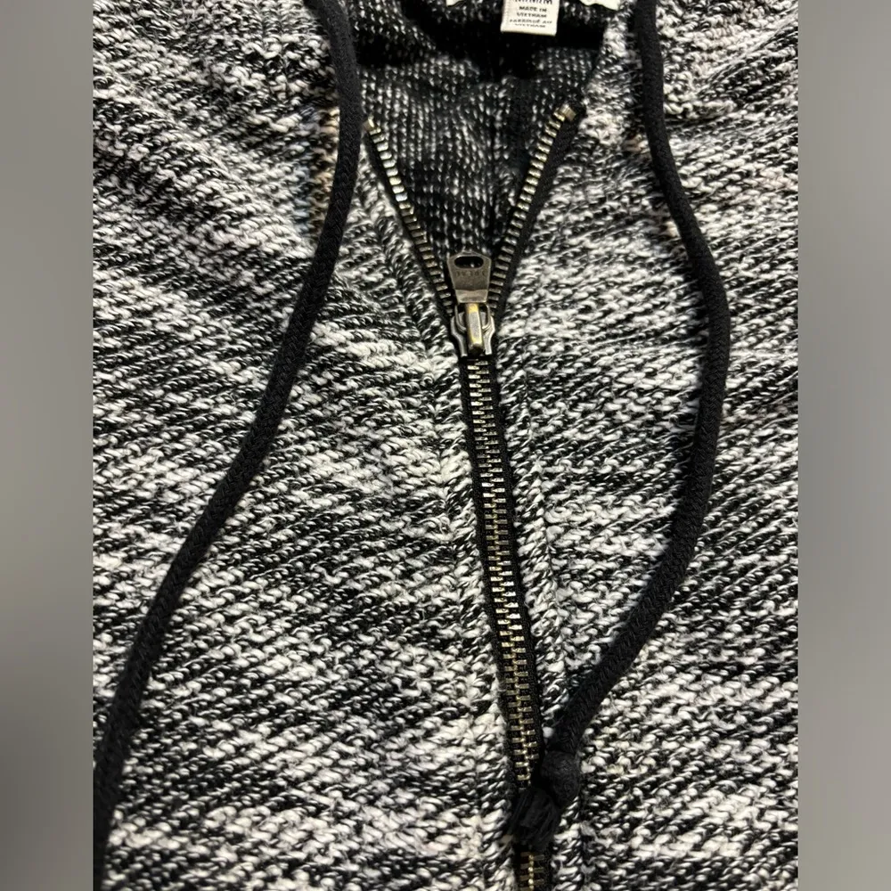 WOMENS Black FULL ZIP THIN HOODIE ZIPPER JACKET SIZE M - Image 3