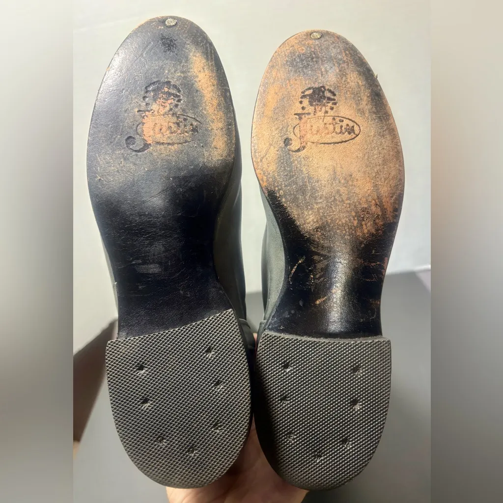 JUSTIN Vintage Grey Marbled Leather Campus Boots - Image 7