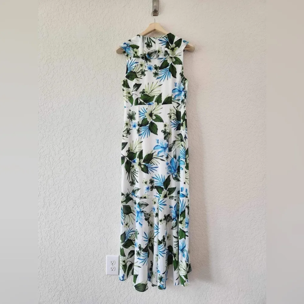Banana Republic Floral Ruffle-Wrap Maxi Dress Size 10 new - Image 3
