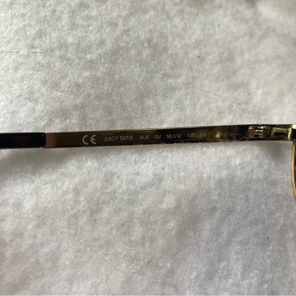 Juicy couture Sunglasses Y2K 2000s Studded Chrome Aviator Sunnies 557/S - Image 5