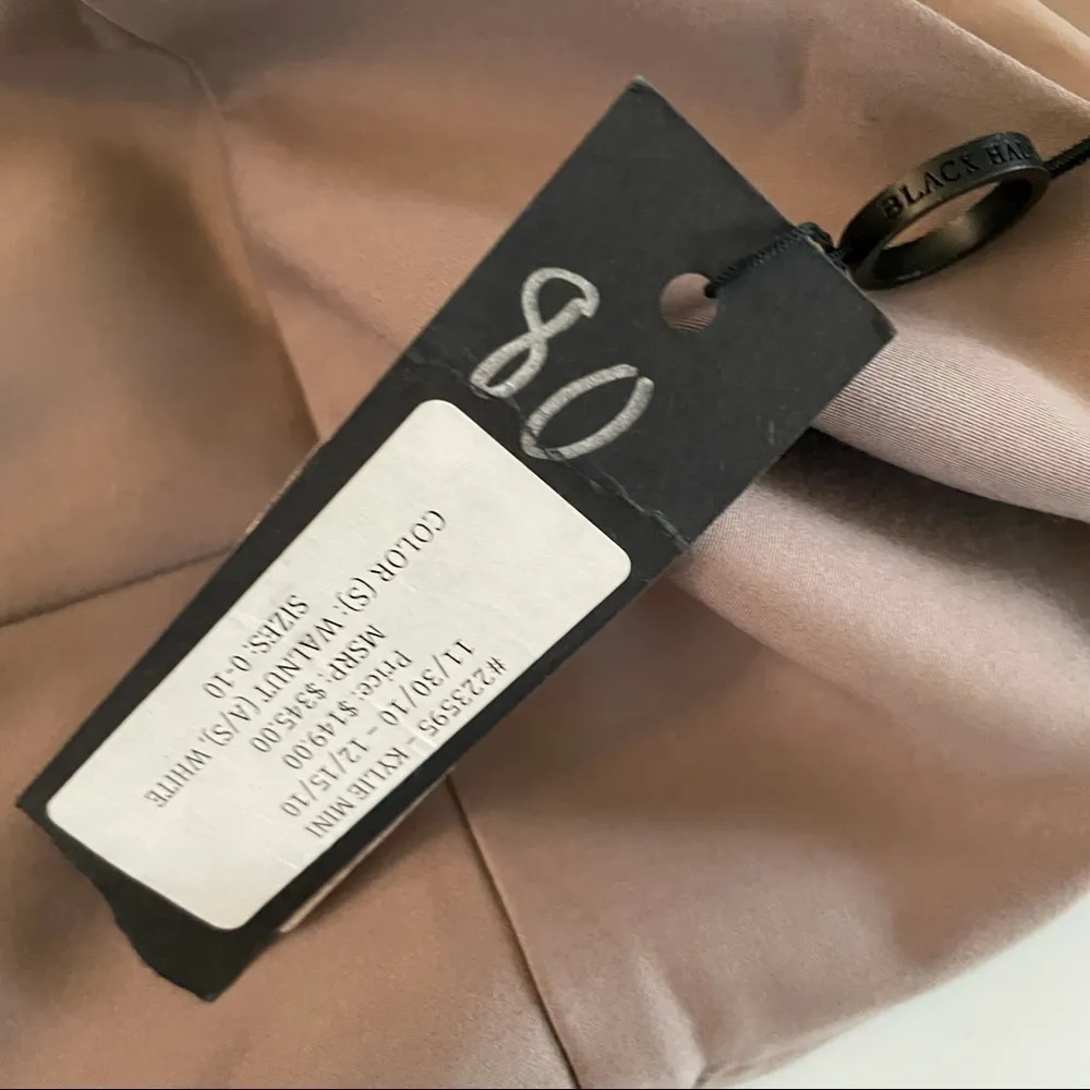 Black Halo Women’s XS Kylie Mini One Shoulder Walnut Cocktail Dress - Image 6