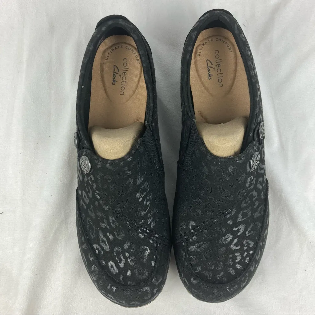 Clarks Collection Women's Ashland Lane Black Leopard Print Flat Loafer Size 7.5 - Image 5