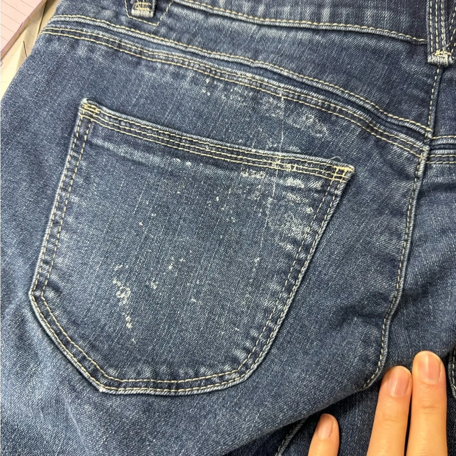 Democracy Blue Bermuda Jean Shorts Womens 6 Casual Distressed Beachy Summer - Image 9