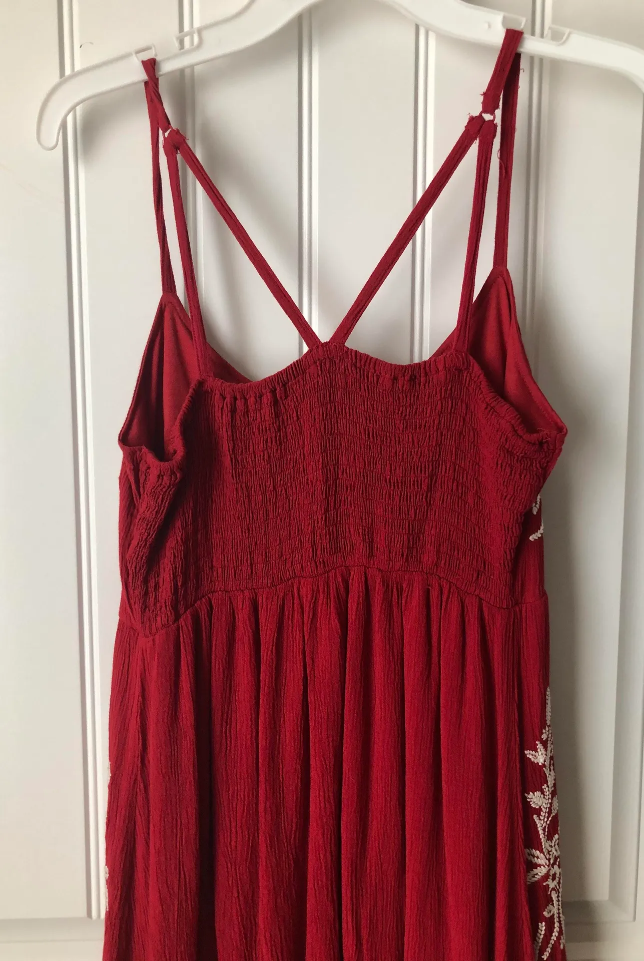 Embroidered Red Dress Size M - Image 2
