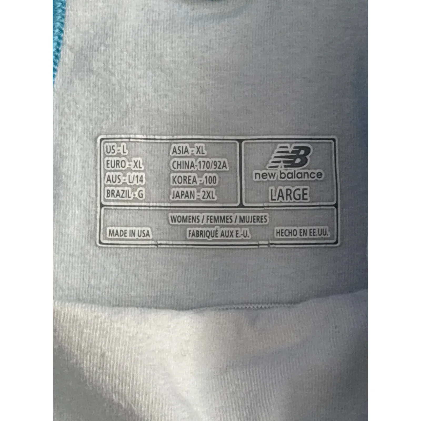 New Balance Built-in Bra Racerback Running Tank‎ Top Sky Blue Size Large - Image 9