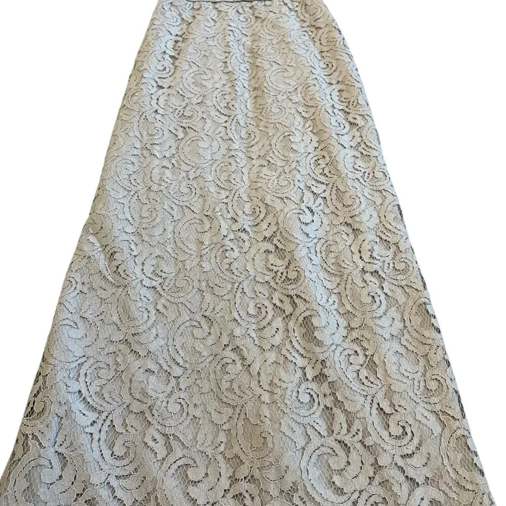 J. Crew Pamela All Lace Maxi Dress Gown High Waist Straight Fit Size 2 Women's - Image 5