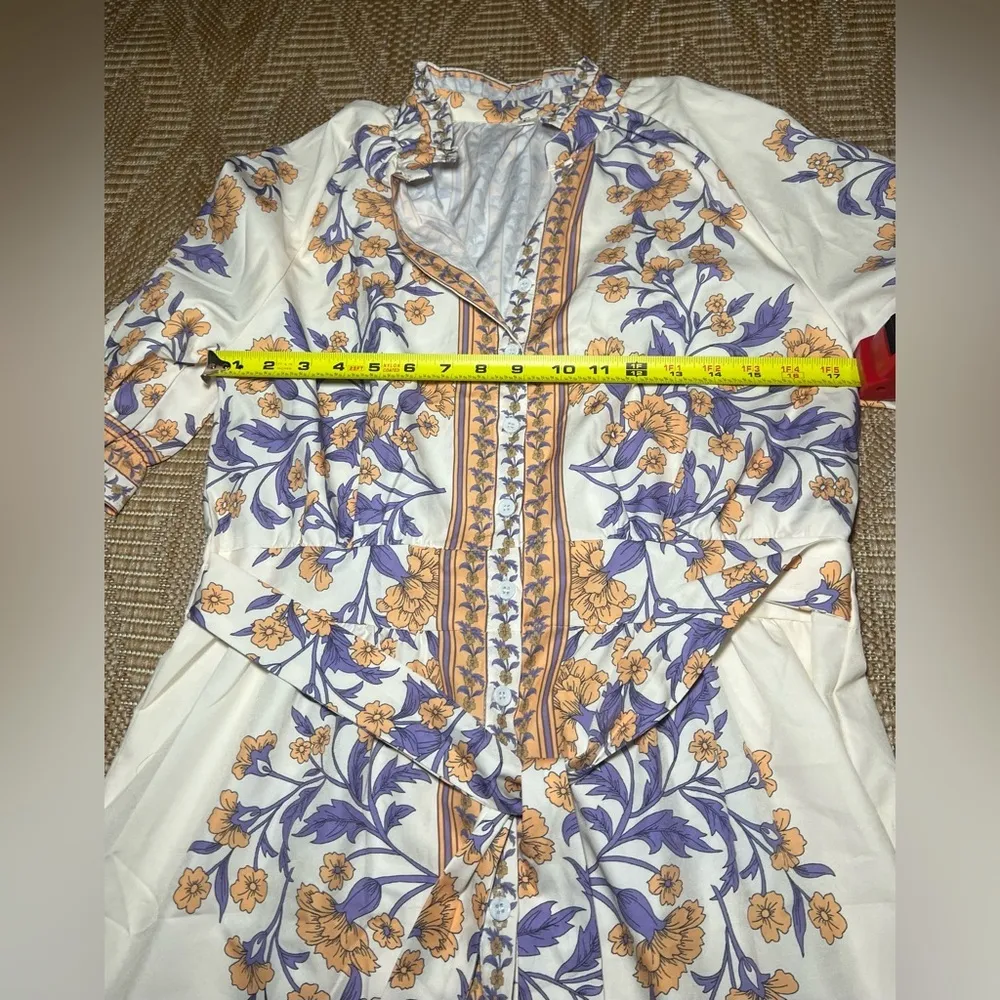 Women's Bohemian Boho Chic Earthy Eclectic Dress,Size L,Vintage,Rare Find Orange Size L - Image 11