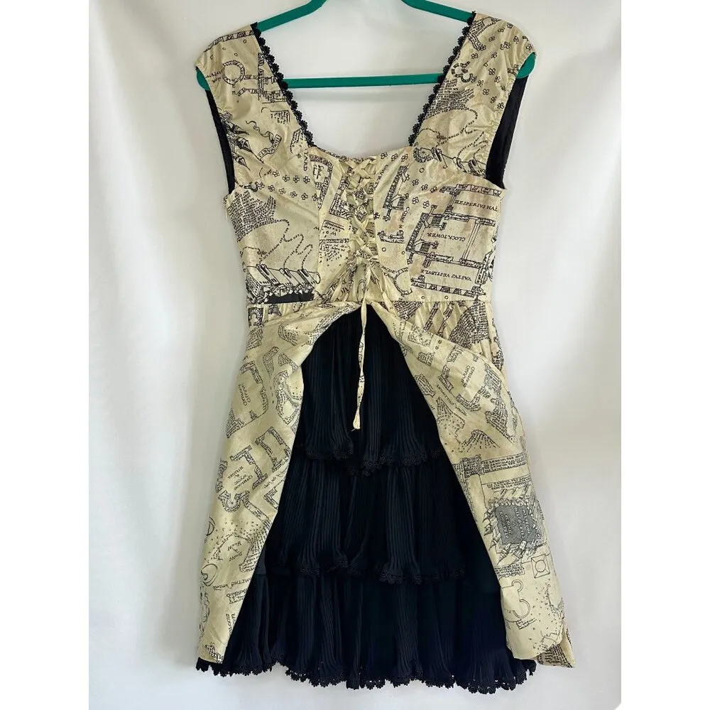 Women's Harry Potter "Marauder's Map" Mini Dress - Size Small - Image 3