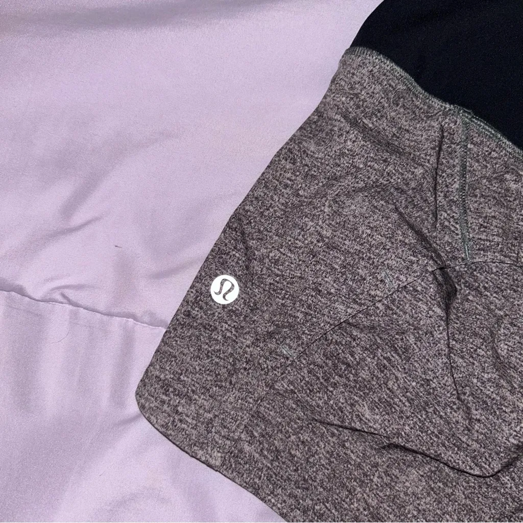 Lululemon Run Times Short II *4" Heather Lux Multi Black / Black - Image 3