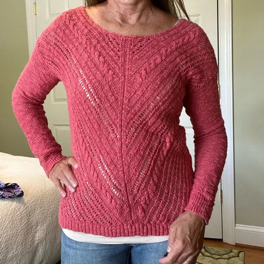 American Eagle sweater pink dark rose XS - Image 15