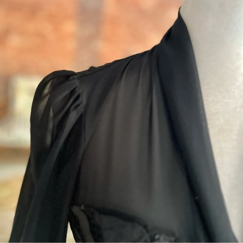 Stephen’s Dress Black Sequin Lace Embroidered Peplum NWT 8 (juniors) / Ladies 4 Size undefined - Image 6