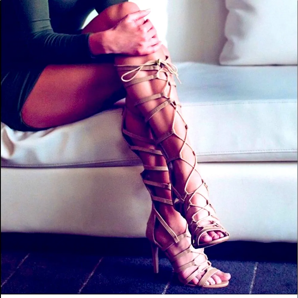 CITY CHIC CAGED GLADIATOR HEELS - Image 2