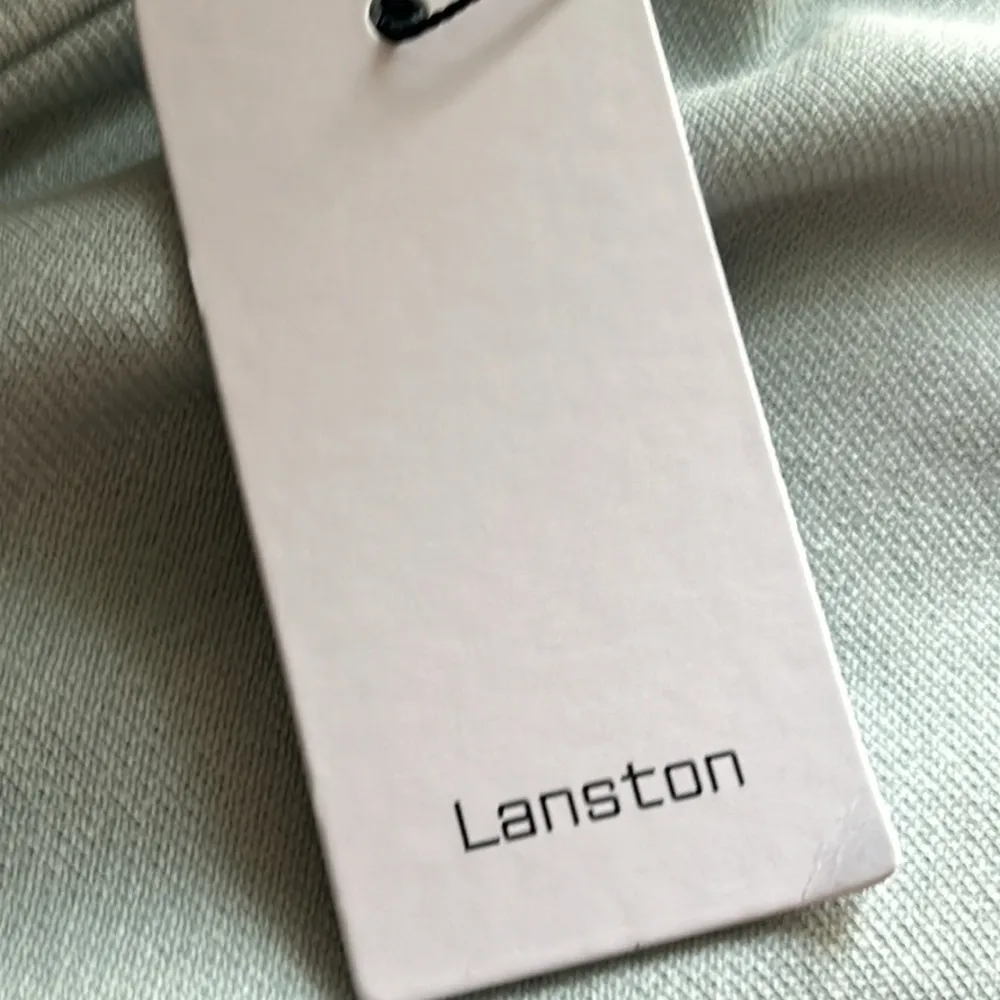 New Lanston Revolve Women’s Oversized Drop Shoulder Cinched Crop Crew Sweatshirt Green Size XS - Image 7