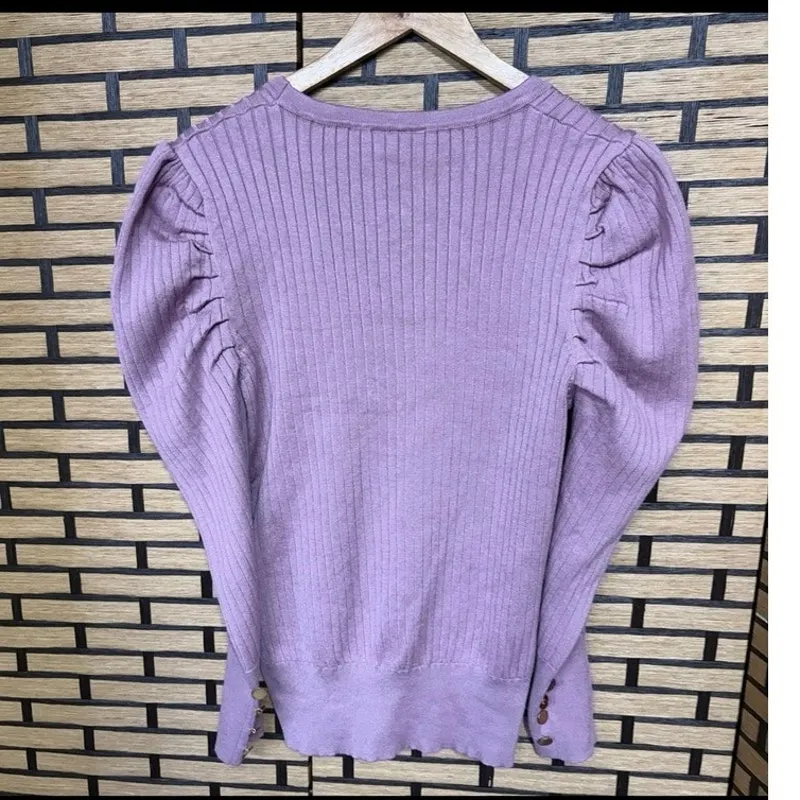 City Chic Mauve Ribbed Sweater Size 12 - Image 2
