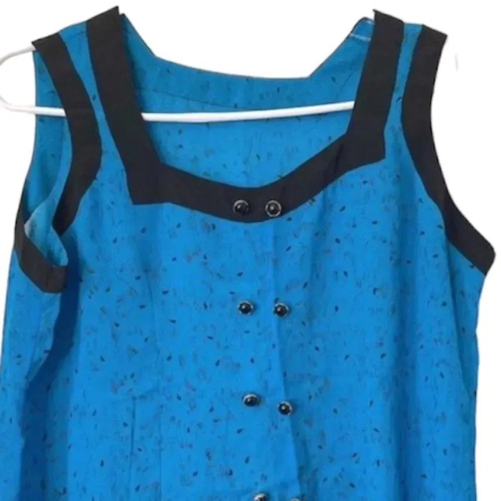 Shorts Set Sleeveless Tank Top & Matching Shorts XL 2 Pieces Blue - Image 4