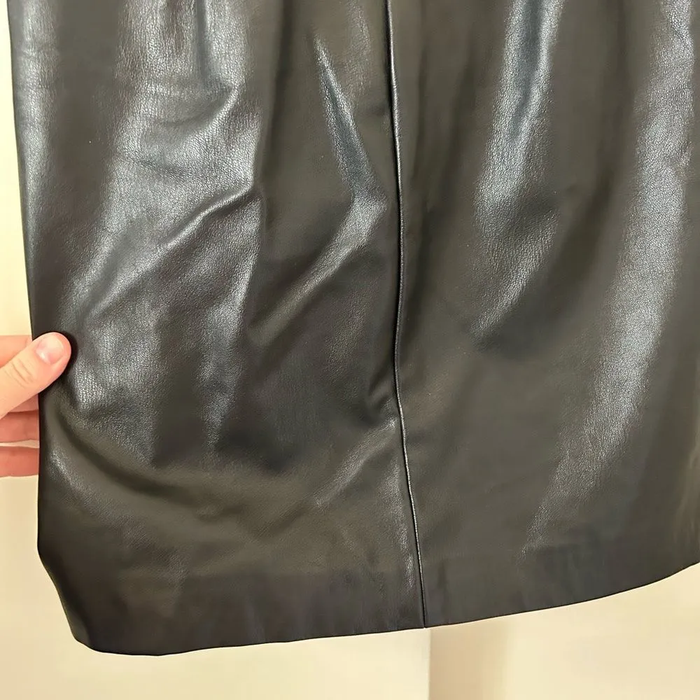 Zara Black Leather Dress - Image 10